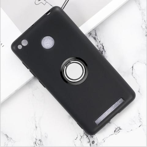 for Xiaomi Redmi 3s Back Ring Holder Bracket Phone Case Cover Phone TPU Soft Silicone Cases for Xiaomi Redmi 3X 2016031 5.0