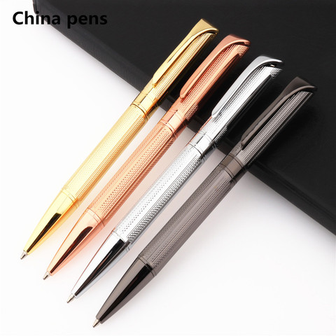 High quality 4 Colour Luxury 719 Rose gold Cross line Business office Medium Nib Ballpoint Pens New Student office stationery ► Photo 1/6