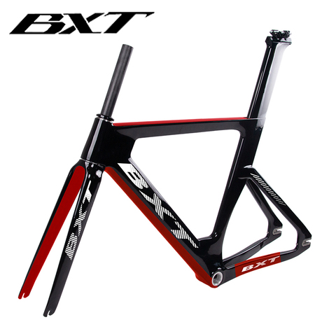 BXT Carbon Track Frame Carbon BSA Fiber Racing Tracking bike Frameset Fixed Gear bike frame 120*9mm rear tail hook Bicycle Parts ► Photo 1/6