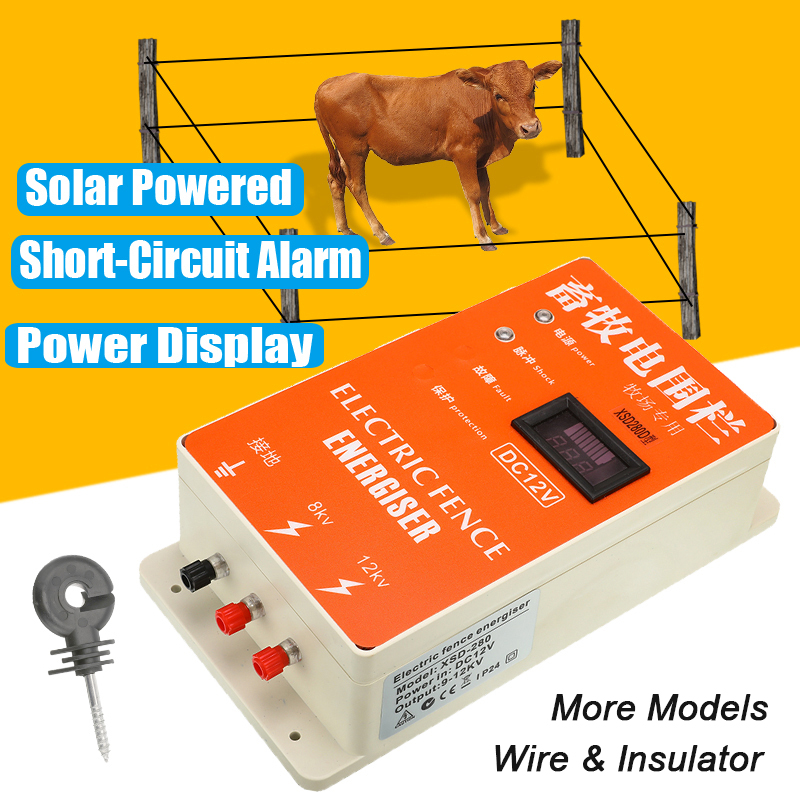 Electric Fence Controller Energizer Charger Ranch Animal Cattle Poultry Tool 