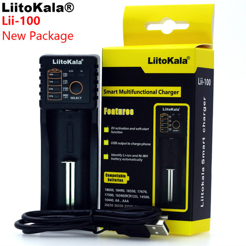 2022 Liitokala Lii-100 1.2 V / 3 V / 3.7 V / 4.25V 18650/26650/18350/16340/18500/AA/AAA NiMH lithium battery charger lii100 ► Photo 1/6
