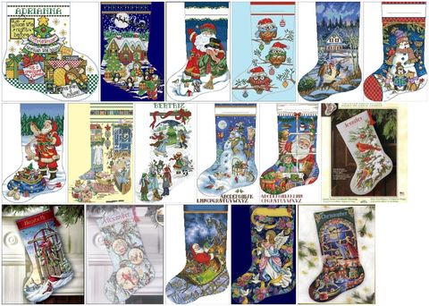 christams sock  photoes choose , 100% cotton threads Cross stitch sets styles Lovely Counted Cross Stitch Kit 4 2 ► Photo 1/6