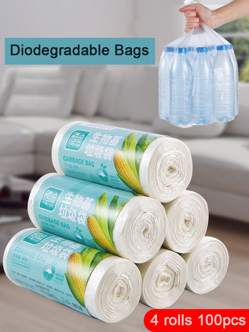 Corn biodegradable household garbage bags classified disposable toilet cleaning kitchen trash bags thicker plastic bags break ► Photo 1/6