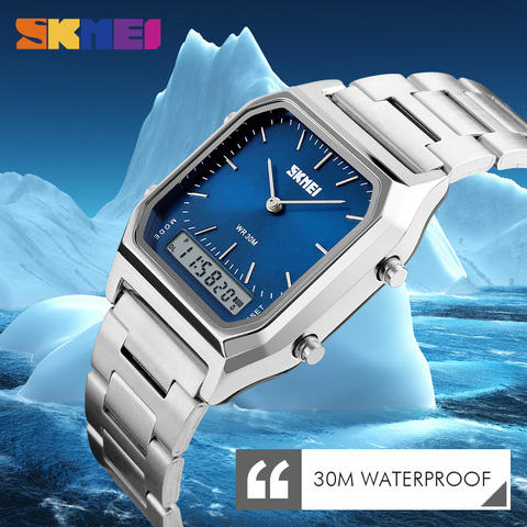 SKMEI Dual Display Watch Men Digital Dual Time Sports Chronograph Waterproof Male Clock Quartz Wristwatches Relogio Masculino ► Photo 1/6