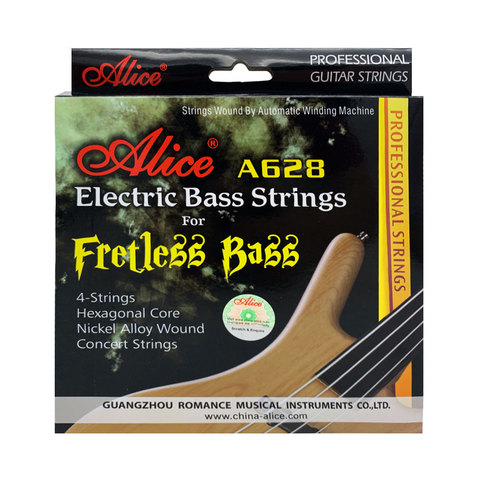 Alice Fretless Bass String Full Set 4 pieces Electric Bass Guitar Parts Accessories Concert Strings A628 ► Photo 1/6