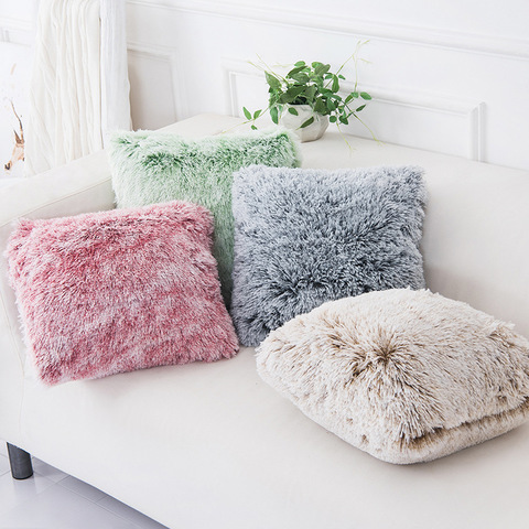 Soft Fur Plush Cushion Cover Pillowcase Home Decor Pillow Covers Living Room Bedroom Sofa Decorative Pillows Cover 43x43cm New ► Photo 1/6