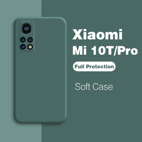 Liquid Silicone Case for Xiaomi Mi 10t Pro 5G Case Camera Protection Full Cover for Xiaomi Mi 10 t Pro mi10t Pro Luxury Case ► Photo 1/6