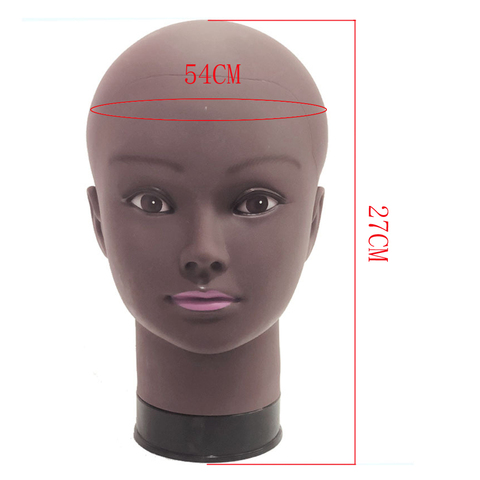 Afro Bald Mannequin Head Black Female Manikin Mode Professional