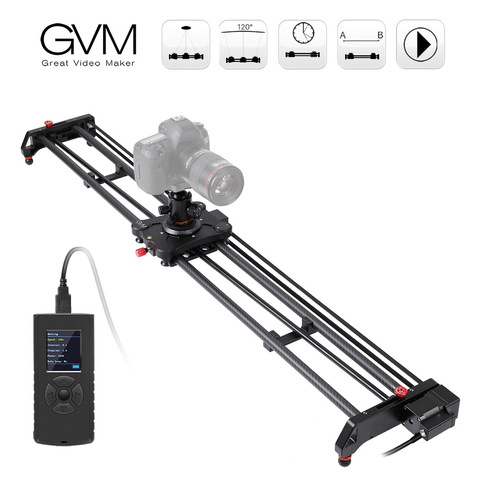 GVM GR-120QD 120cm Motorized Camera Slider Track Slider Dolly Stabilizer Panoramic for Camera Camcorder Smartphones+Tripod Head ► Photo 1/6