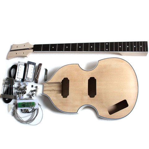 NEW DIY Electric Bass Guitar Kit  Violin Bass Build Your Own in left hand ► Photo 1/6