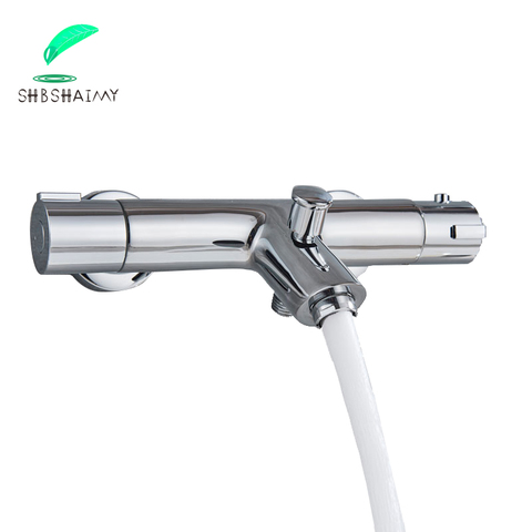 Thermostatic Shower Faucet Mixing Valve Bathroom Combination Water Long Spout Bathtub Faucet Thermostatic Faucet Shower Faucet ► Photo 1/6