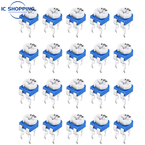 RM065 Multiturn Potentiometer 103 100R 200R 500R 1K 2K 3K 5K 10K 20K 50K 100K 200K 500K 1M Blue and White Adjustable Resistors ► Photo 1/3