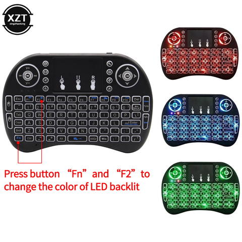 Backlit I8 2.4G Mini Keyboard Remote Control English Air Mouse Wireless Keyboard for Laptop TV BOX Touchpad Handheld Remote NEW ► Photo 1/6