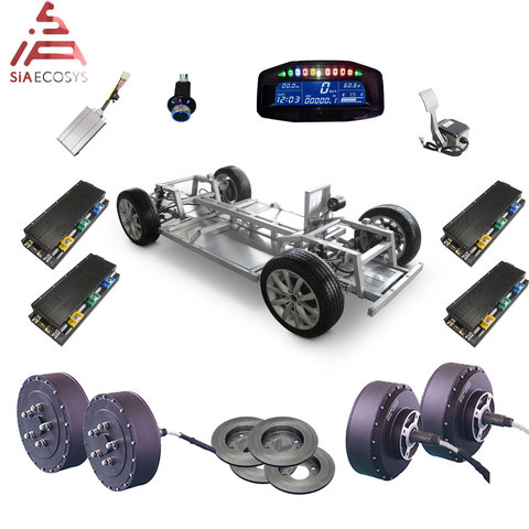 SIA 273 8000W 4wd 96V 120kph BLDC brushless electric car conversion kits with motor controller ► Photo 1/6