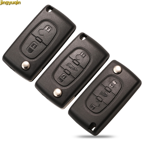 jingyuqin Flip Car Key Shell CE0536/CE0523 For Citroen C4 C5 C8 Xsara Picasso Berlingo Peugeot 307 607 807 Partner Lamp Trunk ► Photo 1/6