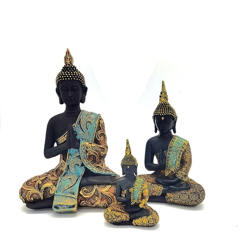 Home Decoration Buddha Statue Hand Made Green Resin Thailand Buddha Sculpture Buddhism Hindu Fengshui Figurine Meditation ► Photo 1/6