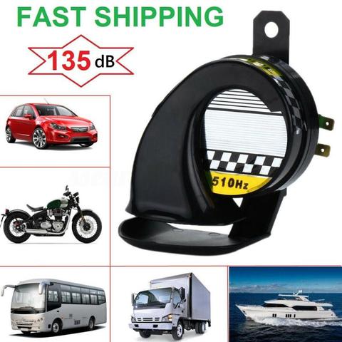 12V 130dB Snail Air Horn Waterproof Snail Air Horn Motorcycle Horns Siren Loud Sound For Truck Motorcycle Boat Car 510hz ► Photo 1/6