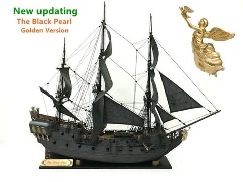 ZHL The Black Pearl Golden Version 2022 Wood Model Ship Kit 31 Inch ► Photo 1/6