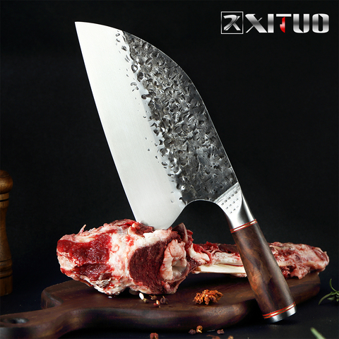 XITUO Stainless Steel Chef Knife Handmade Forged Sharp Cleaver Wide blade Professional Butcher Knife Utility  Vegetable Knives ► Photo 1/6