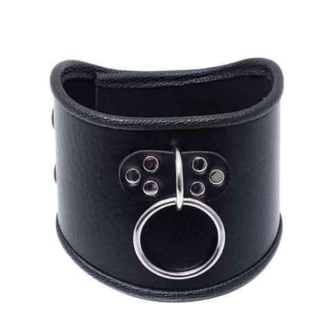 PU Leather BDSM Bondage Posture Neck Collar With Pull Ring Adjustable Collar Rings Belt Slave Bondage Strap Harness Sex Toys ► Photo 1/6