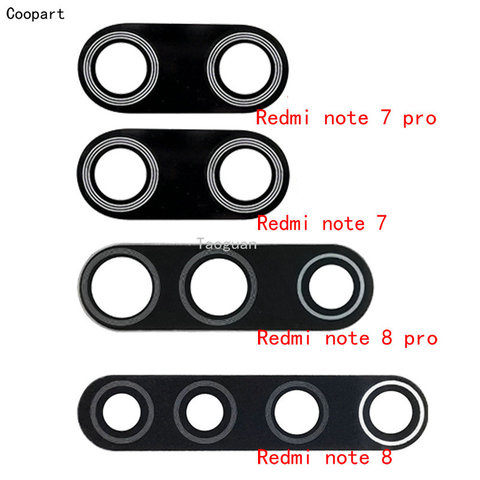 2pcs/lot Coopart New Back Rear Camera lens glass replacement for Xiaomi Redmi note 7 /note 7 pro / note 8 /note 8 pro ► Photo 1/1