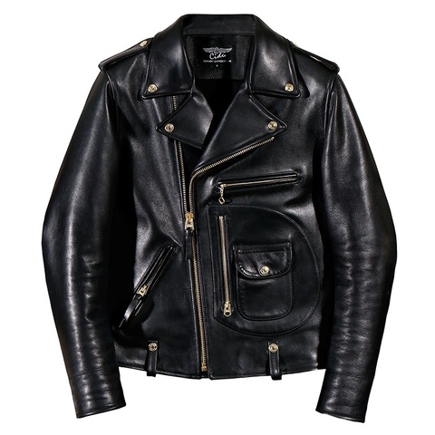 YR!Free shipping.Italy Luxury Batik cowhide clothing,motor biker style leather jackets,J24 Man vintage genuine leather coat, ► Photo 1/6