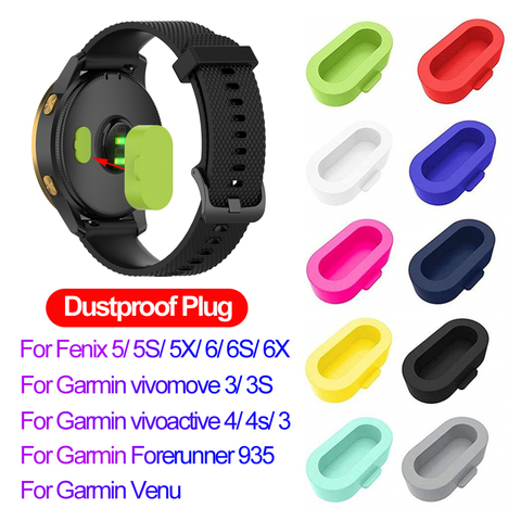 Colorful Silicone Dustproof Plug Cover Case for Garmin Vivoactive 3 4 4S Fenix 6 6S 6X 5 5X 5S Forerunner 935 Watch Accessories ► Photo 1/6