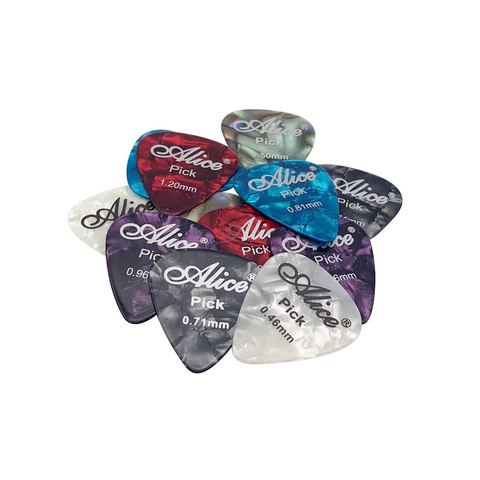 12 pcs Alice Guitar Picks Celluloid Mediator Thickness 0.46 0.71 0.81 0.96 1.20 1.50 mm Electric Acoustic Accessories ► Photo 1/6