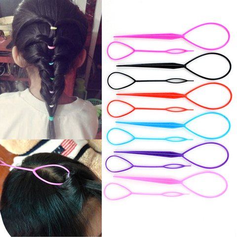 2PCS/Lot Fashion Colorful DIY Hair Styling Headbands For Girls Hair Pin Disk Pull Pins Hair Bands Headwear Kids Hair Accessories ► Photo 1/6