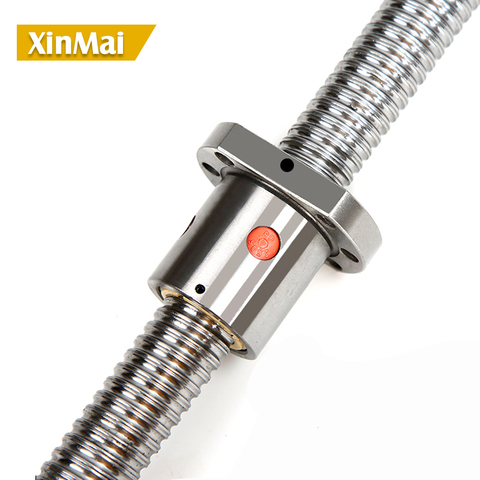 RM2505 BallScrew SFU2505 125 - 2550 mm 25mm ball screw C7 with 2505 2510 flange Single / Double Nut BK/BF20 end machined for cnc ► Photo 1/5