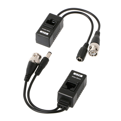 1 Pair BNC To RJ45 Passive Video Power + Audio Balun Transceiver For CCTV Camera ► Photo 1/5