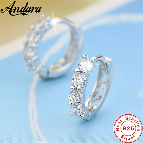 Wholesale 925 Sterling Silver Earrings Inlaid With Zircon Crystal Earrings For Women Wedding Jewelry Gifts ► Photo 1/6