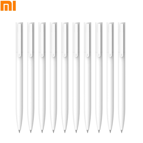 Original 10Pcs Xiaomi Gel Pen 0.5MM Sign Pen Pressed Out Core Writing MiKuni Japan Ink Smooth Signing Black/Blue Replacement Ink ► Photo 1/6