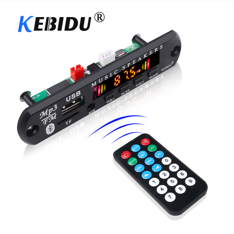 Wireless Bluetooth 5.0 MP3 WMA Decoder Board 5V 12V Car Audio USB TF FM Radio Module Color Screen MP3 Player With Remote Control ► Photo 1/6