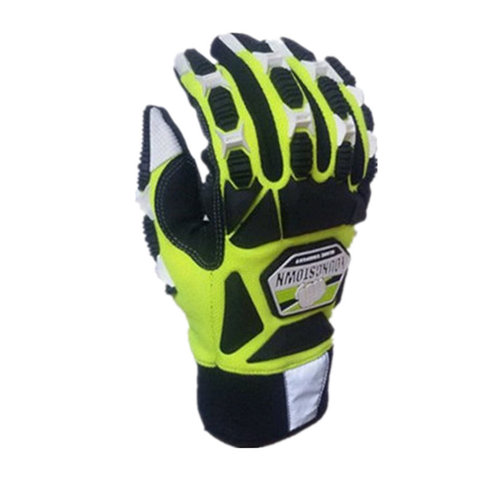 Impact resistant. Cut Resistant. Anti-Vibration. High Visibility. Designed for total hand protection glove(large,green) ► Photo 1/5