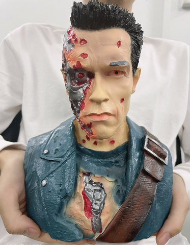 [VIP] 24cm Terminator T800 1:4 Bust Arnold Schwarzenegger resin figure statue toy Battle Damage Collection model desk decoration ► Photo 1/1