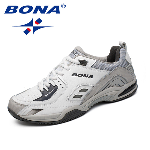 BONA Running Shoes Men Breathable Microfiber Outdoor Sneakers Trendy Leather Golf Man Sport Shoes Walking Trainers Jogging Shoes ► Photo 1/6