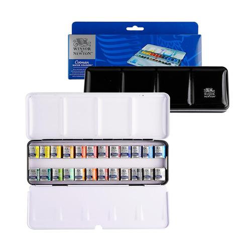 Winsor Newton Cotman Solid Watercolor Paint 12/24 Colors Iron Box Set Professional Artist Pigment ► Photo 1/6