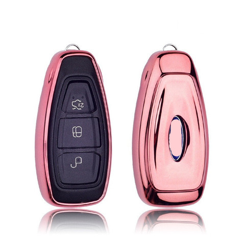 Soft TPU Auto Key Protection Cover Case Holder Shell Car-Styling for Ford Fiesta for Focus C-MAX 2011 2012 2013-2022 ► Photo 1/6