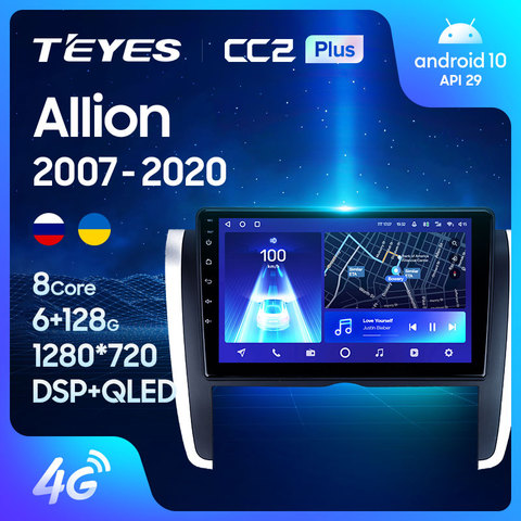 TEYES CC2L CC2 Plus For Toyota Allion T260 2007 - 2022 Right hand driver Car Radio Multimedia Video Player Navigation GPS Android No 2din 2 din dvd ► Photo 1/6