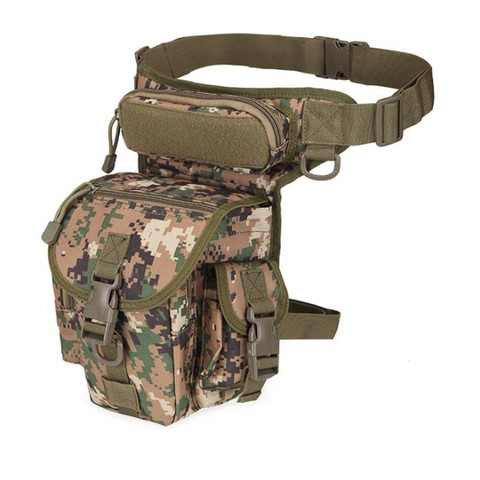 Men's Military Tactical Drop Leg Bag Waist Pack Adjustable Thigh Belt Hiking 800D Waterproof Nylon Motorcycle Riding Camping Bag ► Photo 1/6