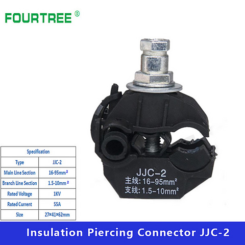 1Pcs Insulation Piercing Clamp No-Peeling Cable Connector Quick Splitter 1KV Main Line Section 16-95mm2 Branch 1.5-10mm2  JJC-2 ► Photo 1/6