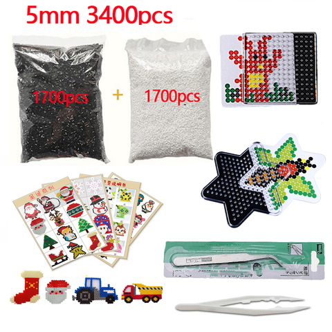 200g White+black 5mm Hama Beads Fuse beads Set Puzzles Toy Learning Fuse beads Toys for Children creative toys Free shipping ► Photo 1/5