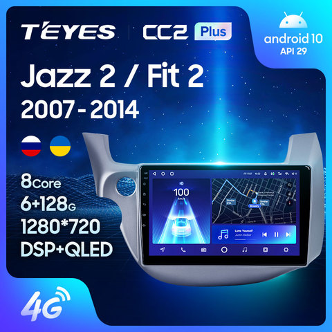 TEYES CC2L CC2 Plus For Honda Jazz 2 GG 2008 - 2014 Fit 2 GE 2007 - 2014 Car Radio Multimedia Video Player Navigation GPS Android No 2din 2 din dvd ► Photo 1/6