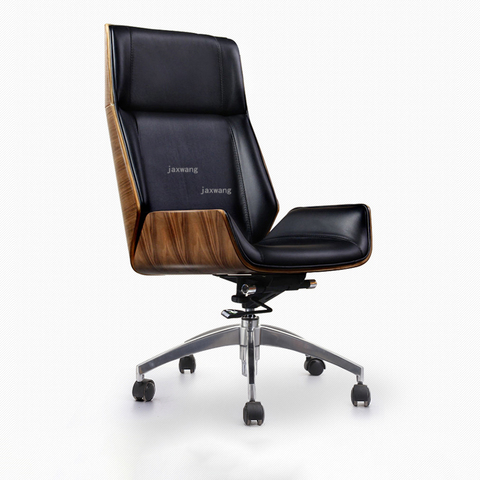 Wooden High Back Pulley Office Chairs Home Leisure Leather Computer Chair Bedroom Furniture Nordic Luxury Gaming Swivel Chair ► Photo 1/6