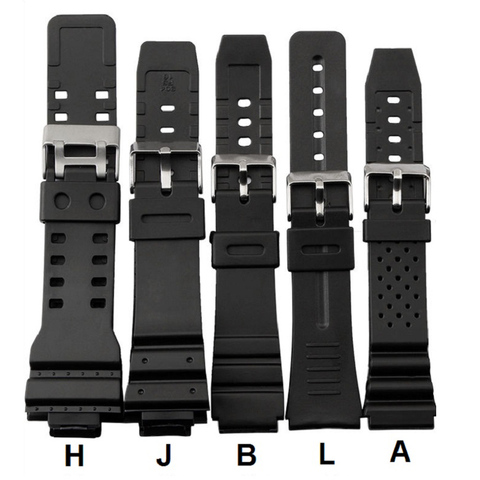 Rubber Watchband16mm/18mm/20mm/22mm  Watches Replace Electronic Wristwatch Band Sports Watch Straps LL@17 ► Photo 1/6