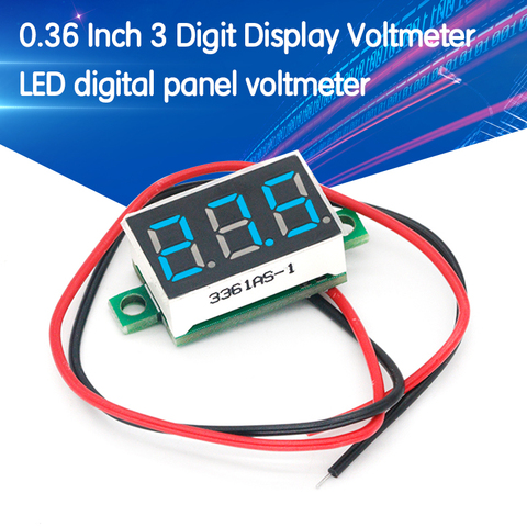 0.36 Inch 0.36'' DC 4.7-32V 3 Digit Display Voltmeter Mini LED Digital Panel Volt Voltage Meter Instrument Red/Blue/Gree ► Photo 1/6