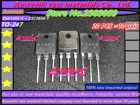 Aoweziic  2022+ 100% new imported original 2SA1492-Y 2SC3856-Y  2SA1492 2SC3856  A1492 C3856  TO-247 Power Amplifier Transistor ► Photo 1/1