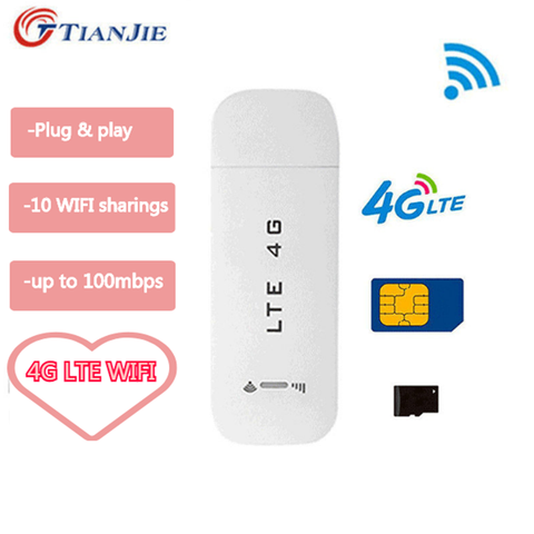 LTE Sim Card Data USB Router 3G/4G Wifi Router Wireless USB Car modem 4G wifi Sim Card Stick Mobile Hotspot/Dongle роутер wi fi ► Photo 1/6