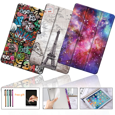 Soft Case for ipad air 2 air 1 9.7 2022 2017 5th 6th generation Leather TPU Silicone 3-Fold Smart Auto Sleep/ Wake up +film +Pen ► Photo 1/6